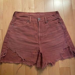 American eagle dusty rose pink ripped shorts